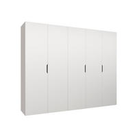 DREHTÜRENSCHRANK Malaga 250 - Weiß, Holzwerkstoff (250/202/52cm) - MIRJAN24