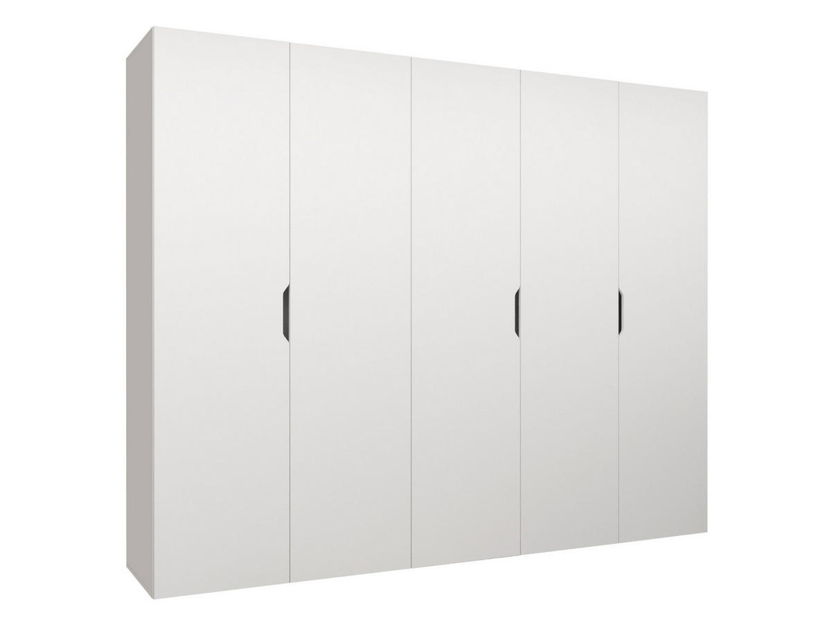 DREHTÜRENSCHRANK Malaga 250 - Weiß, Holzwerkstoff (250/202/52cm) - MIRJAN24