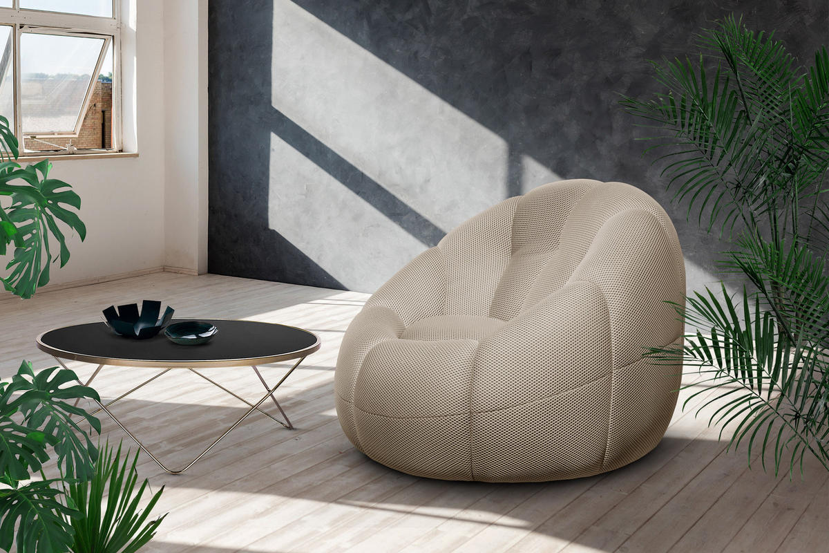 SESSEL FIGO, beige - Beige, Holzwerkstoff/Textil (104/83/104cm) - Courtois Laville