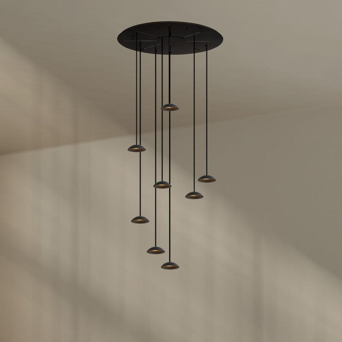 HÄNGELEUCHTE Santa Air 8-flammig Weiß - Schwarz, Metall (11/11/3.2cm) - s.luce