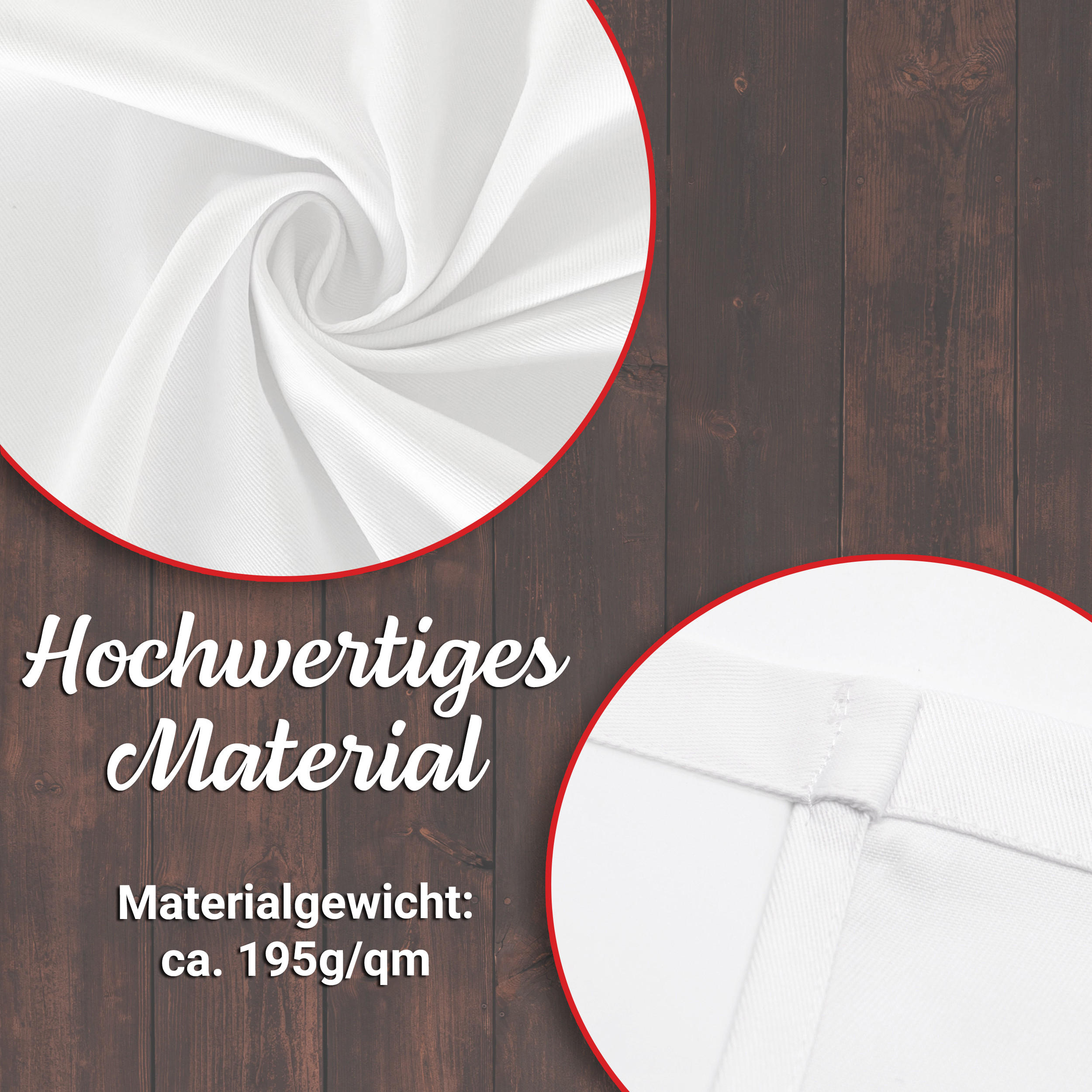 SCHÜRZE , Einheitsgröße, 65% Polyester, 35% Baumwolle, Weiß - Weiß, Textil (50/80cm) - Zollner