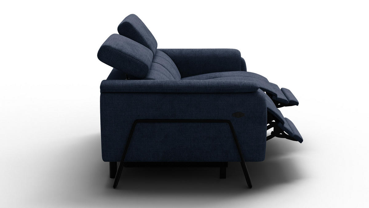 RELAXSOFA RODEN 2-Sitzer, marineblau - Dunkelblau, Holz/Textil (152/82/103cm) - Courtois Laville