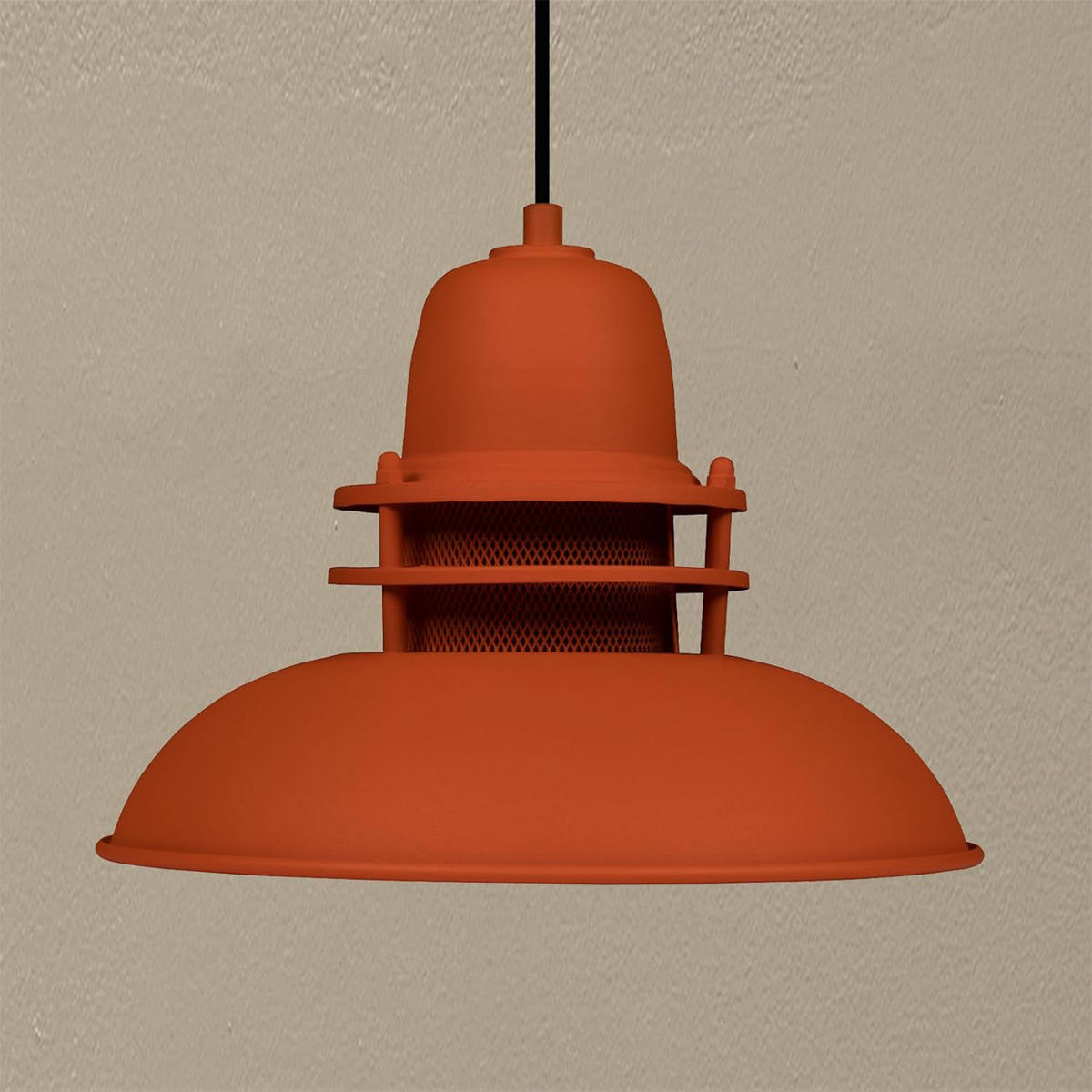 PENDELLEUCHTE Leuchtturm 34/24 - Orange, Metall (34/34/24cm) - Bamyum
