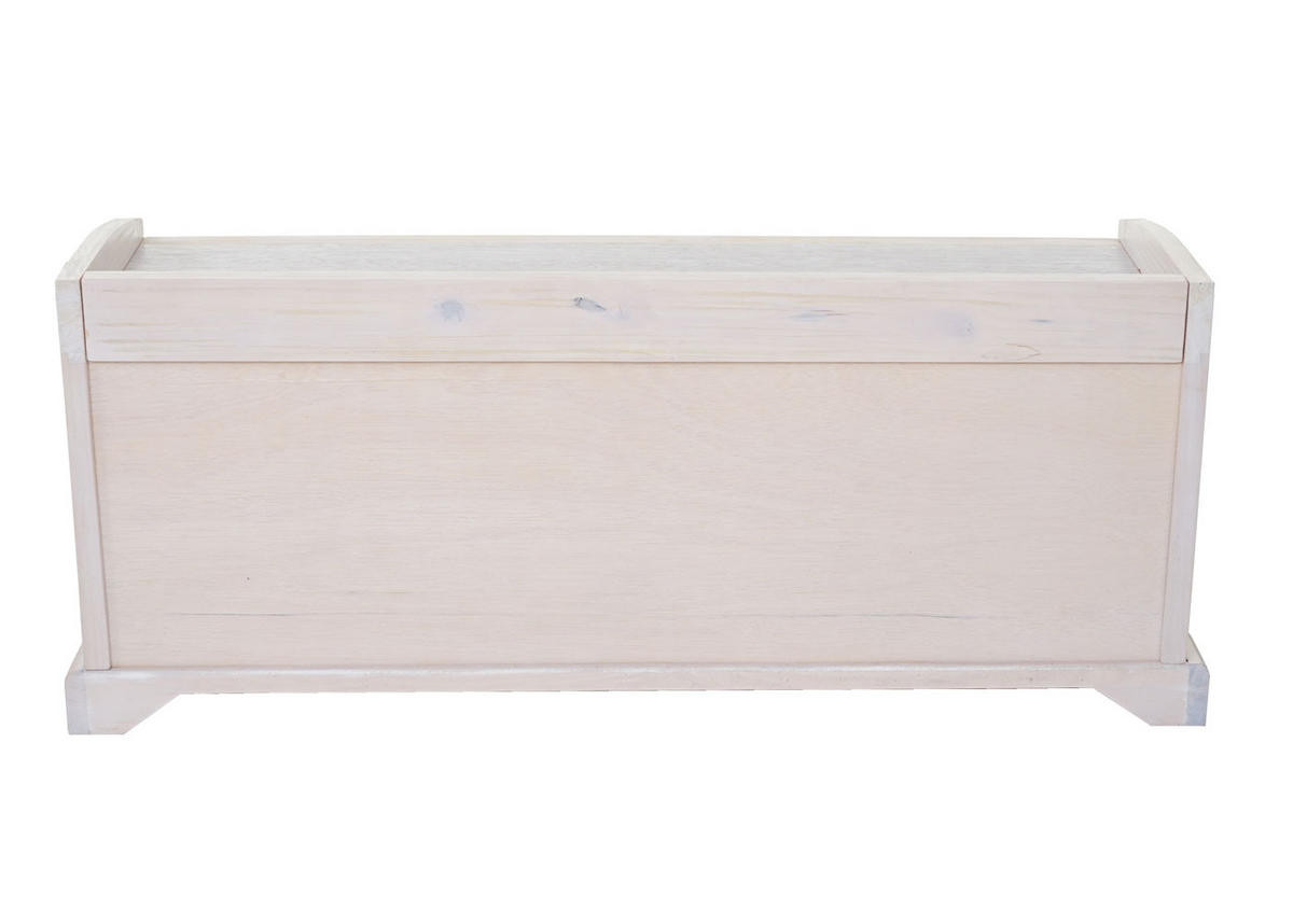 SITZBANK Weiß - Weiß, Holz (112/46/37cm) - MCW