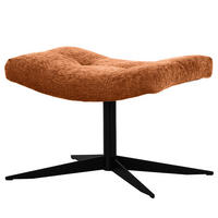 POLSTERHOCKER - Rostfarben/Schwarz, Textil/Metall (67/47/50cm) - home24