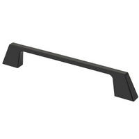 MÖBELGRIFF BA 128mm, Küchengriff Schwarz matt, Schrankgriff Stilo - Schwarz, Metall (0.8/3/15.4cm)