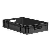 EUROBOX NextGen Color 12x40x60 cm 23 Liter Griffe schwarz offen, Schwarz - Anthrazit/Schwarz, Kunststoff (40/12/60cm) - PROREGAL