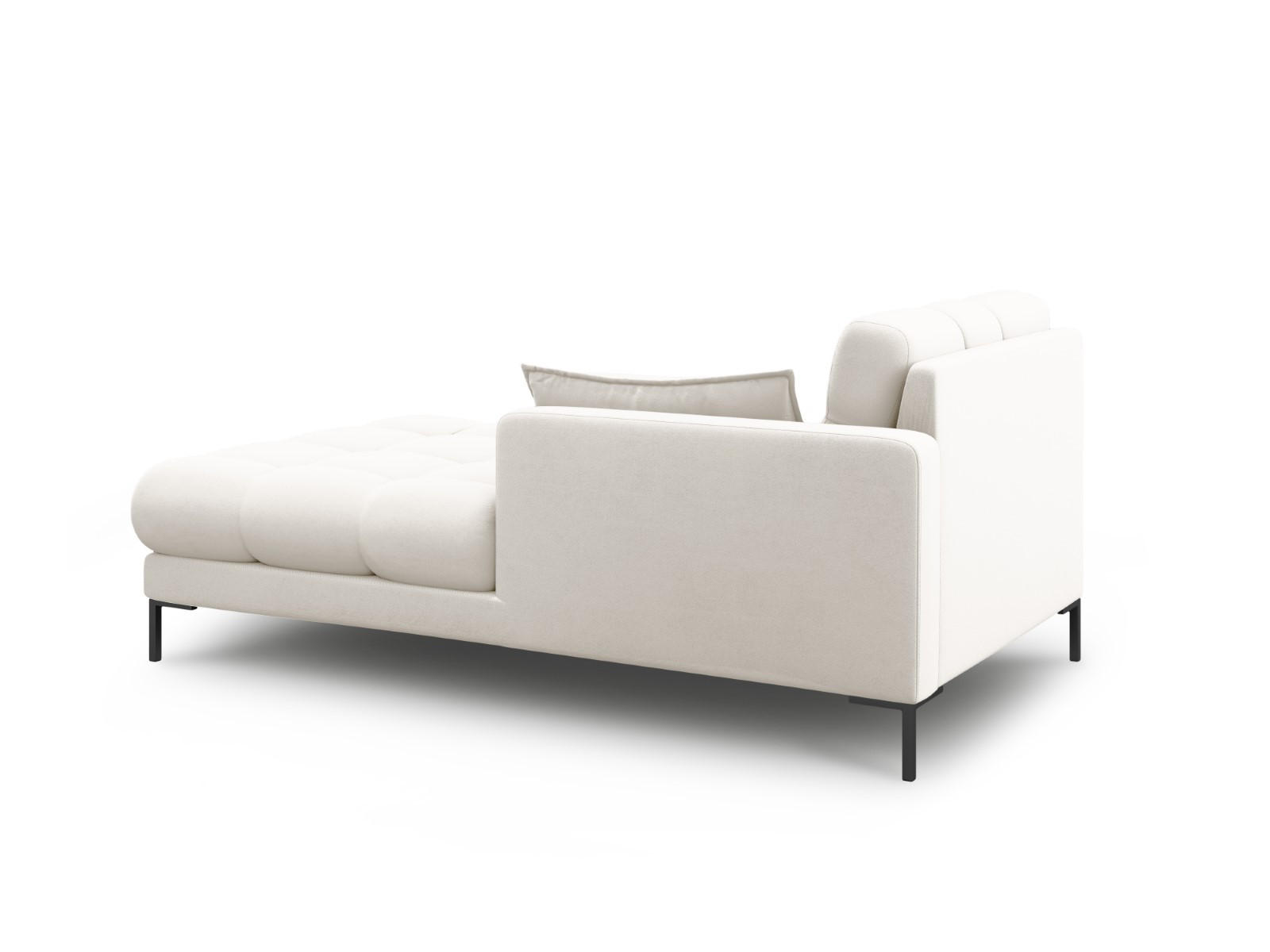 CHAISELONGUE rechts Mamaia aus strukturiertem Stoff leichtes beige - Creme, Textil (102/75/185cm) - Micadoni