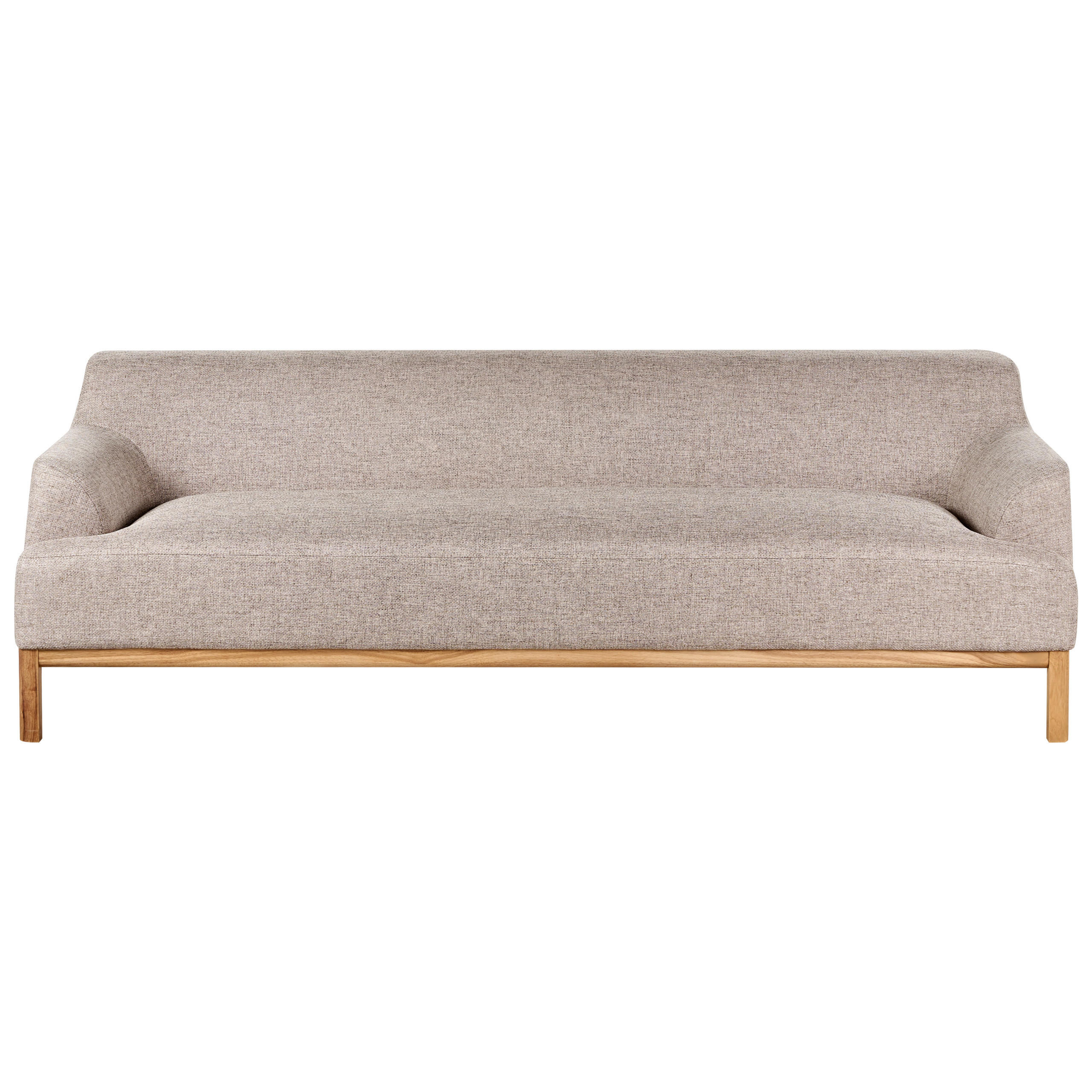 3-SITZER-SOFA Stoff Hellbraun Sosjo - Hellbraun, Textil (219/74/83cm) - Beliani