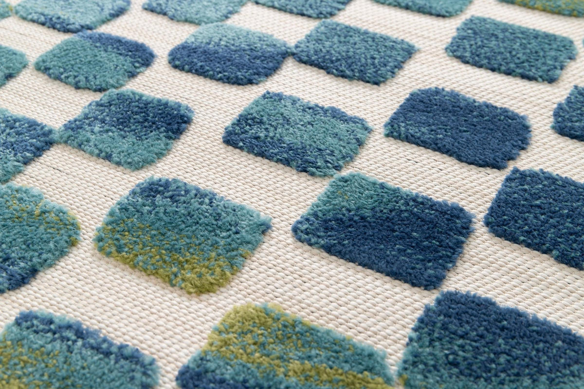 TEPPICH modern grafisch blau - Blau, Textil (120/170cm) - AFK Living