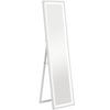 GANZKÖRPERSPIEGEL 40 x 160 cm Standspiegel mit LED Lichte, Wandspiegel Weiß - Weiß, Glas (5/160/40cm) - HOMCOM