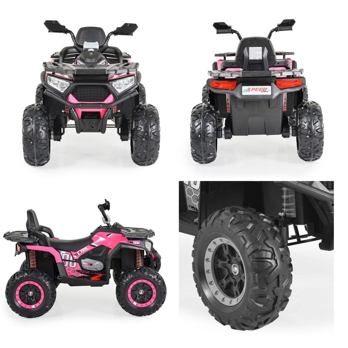 ELEKTROFAHRZEUG Buggy Cool NEL-007 rosa EVA-Reifen, Scheinwerfer, Musikfunktion - Rosa, Kunststoff (117/68/75cm) - Moni