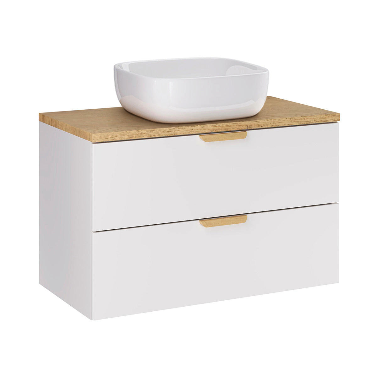 UMYVADLO 80.6cm Oria Bílá - bílá, kompozitní dřevo (80.6/50/46.5cm) - Petits-meubles