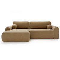 ECKSOFA Savana Hellbraun Links - Hellbraun, Holz/Textil (257/177cm) - Graingold