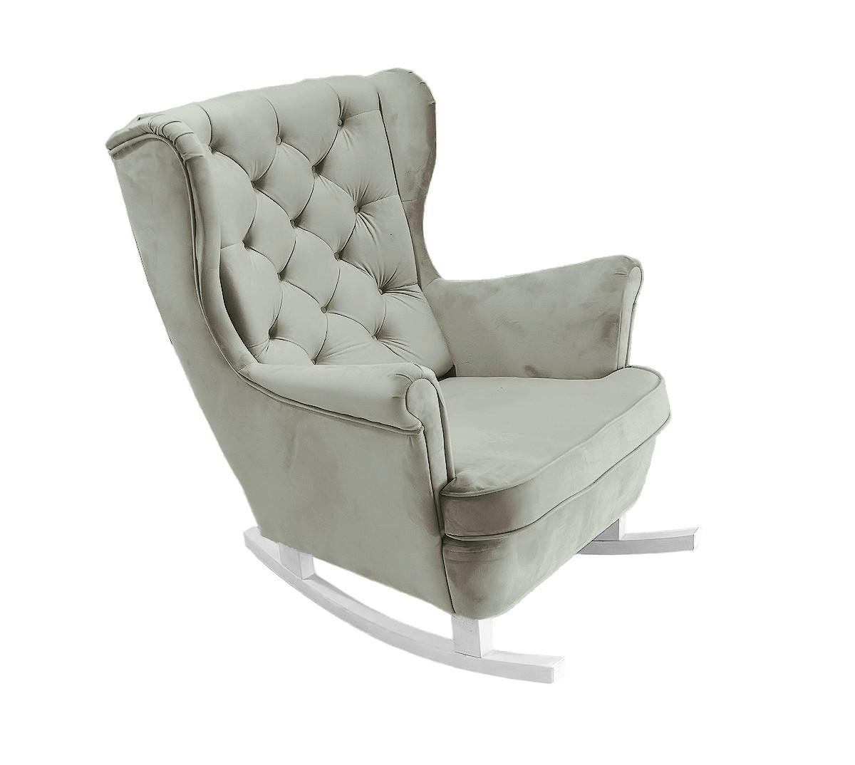 DomoHome Schaukelsessel Silbereichen 81x102x95 cm