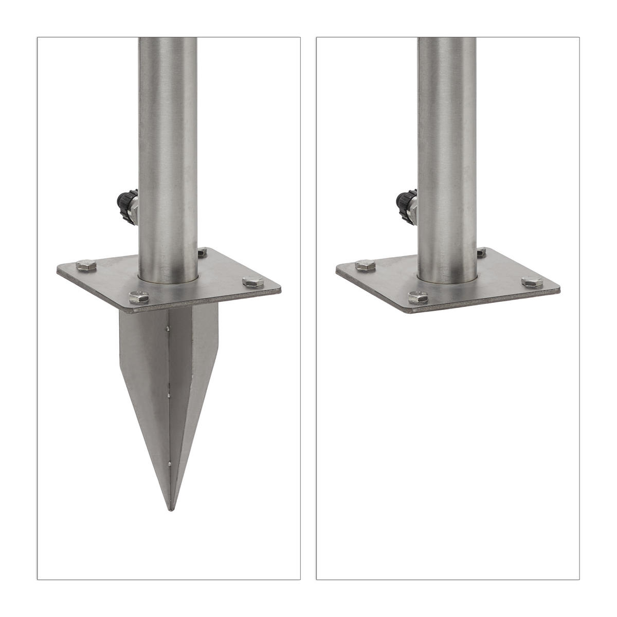 WASSERZAPFSTELLE - Silberfarben, Kunststoff/Metall (29/91/15cm) - Relaxdays