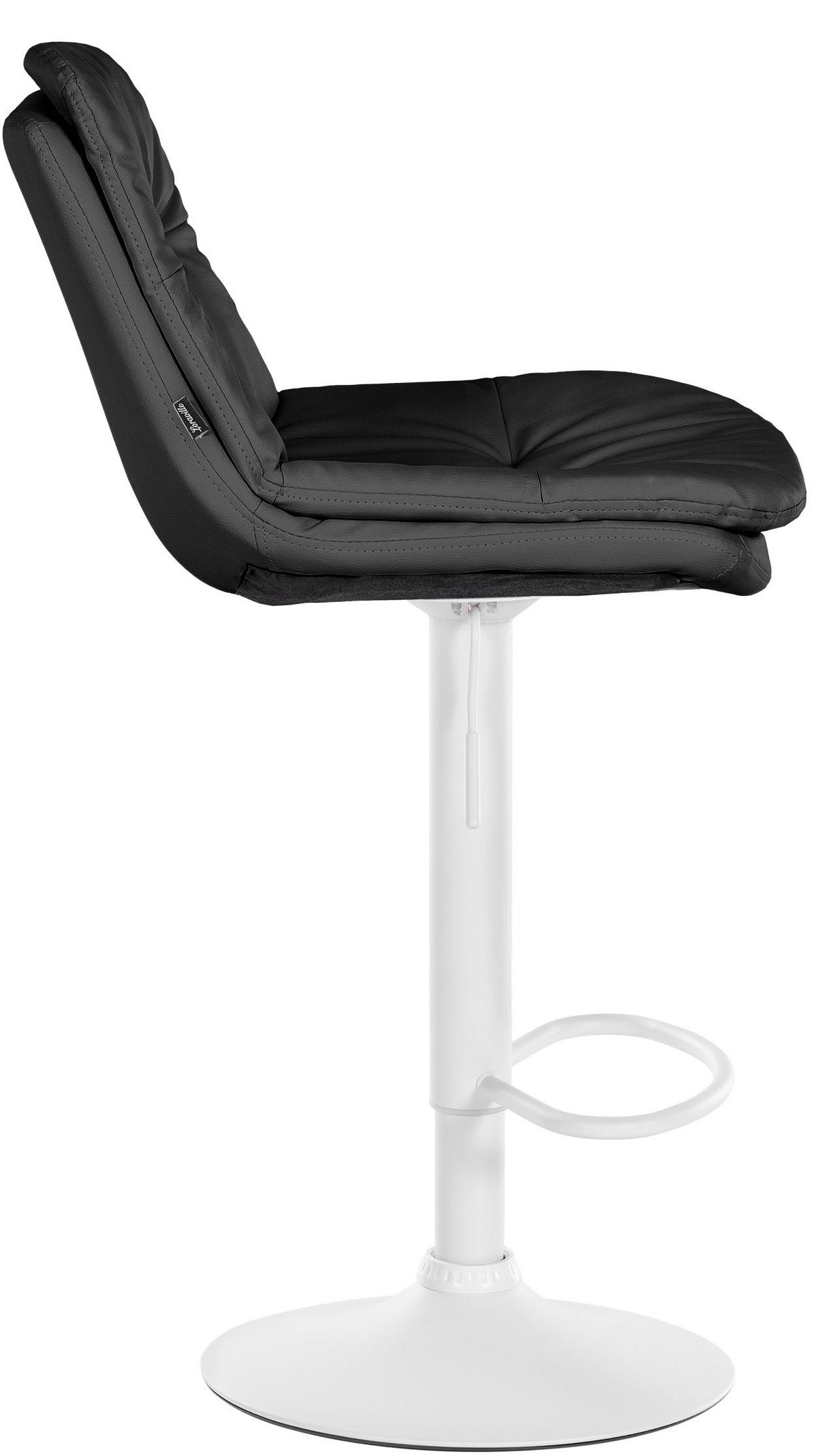 BARHOCKER Lederlook schwarz - Schwarz, Textil (46/92/54cm) - CLP