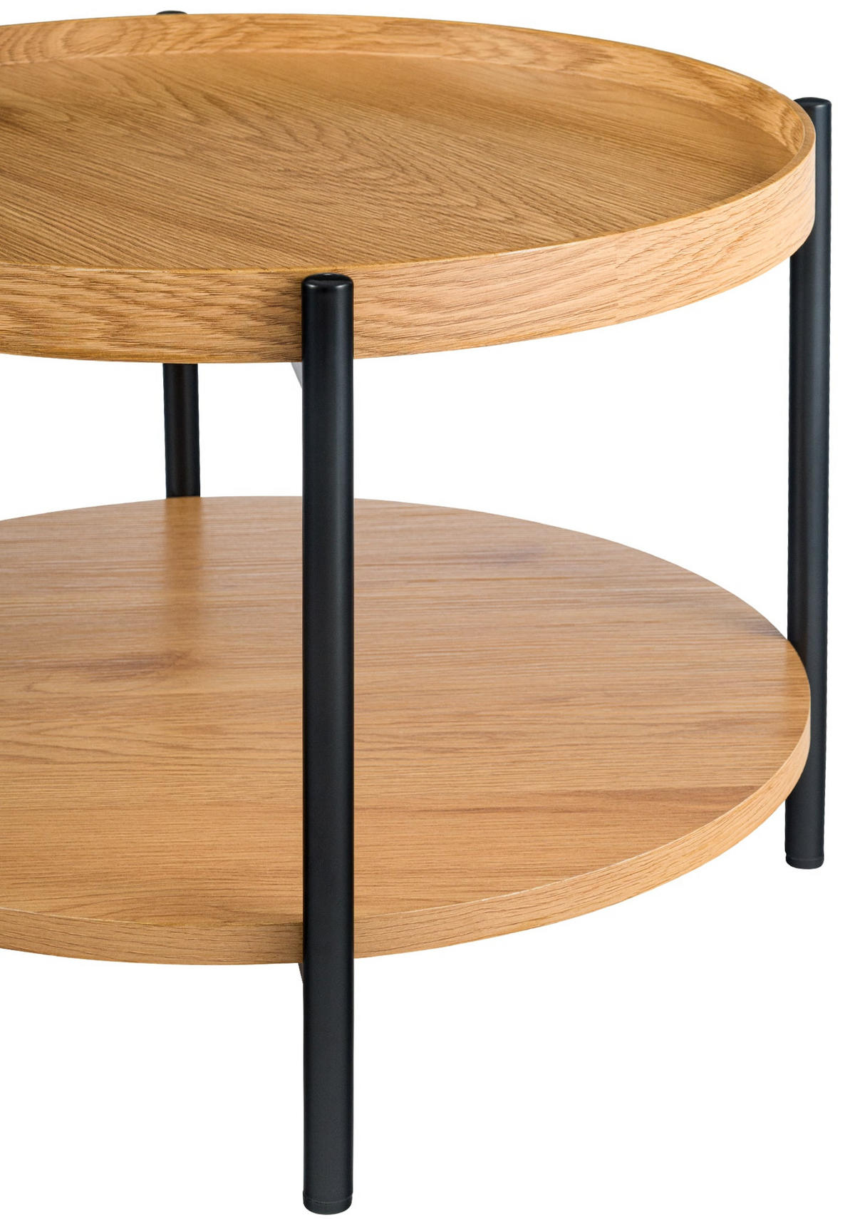 COUCHTISCH Honim Holz Natura Beistelltisch Rund - Naturfarben, Holz (50/50/40cm) - DELUKE