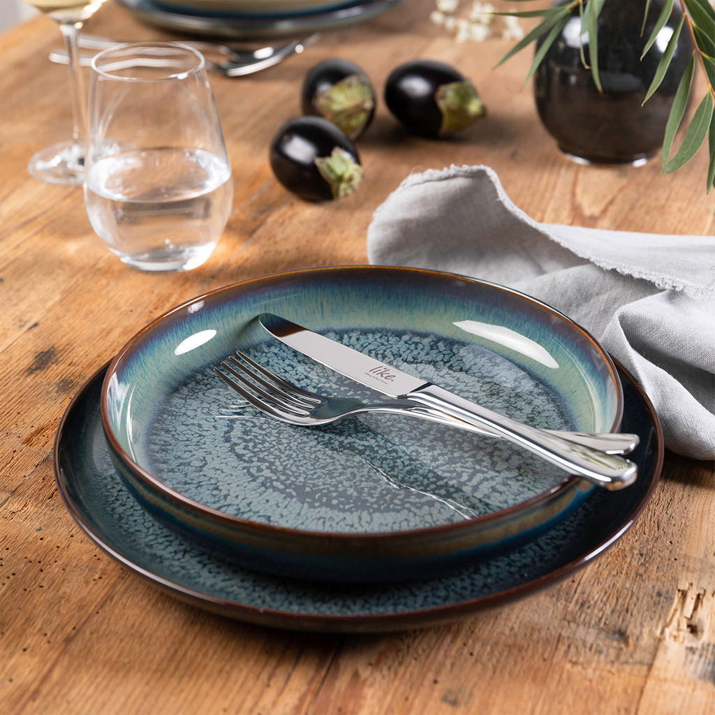 SUPPENTELLER Crafted Breeze ø 21,9 cm 6er Set - Blaugrau, Keramik (21.9cm) - like.Villeroy & Boch