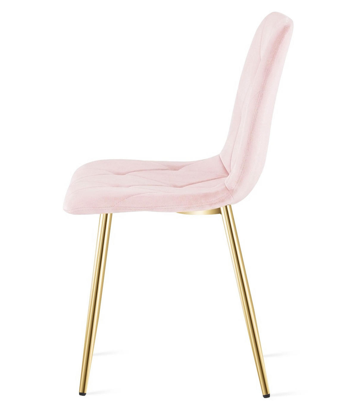 ESSZIMMERSTUHL 4-er Set TYRA hellrosa Sitz, Beine in Holzfarbe - Hellrosa/Eichefarben, Textil (44.5/87/54.5cm) - Valora