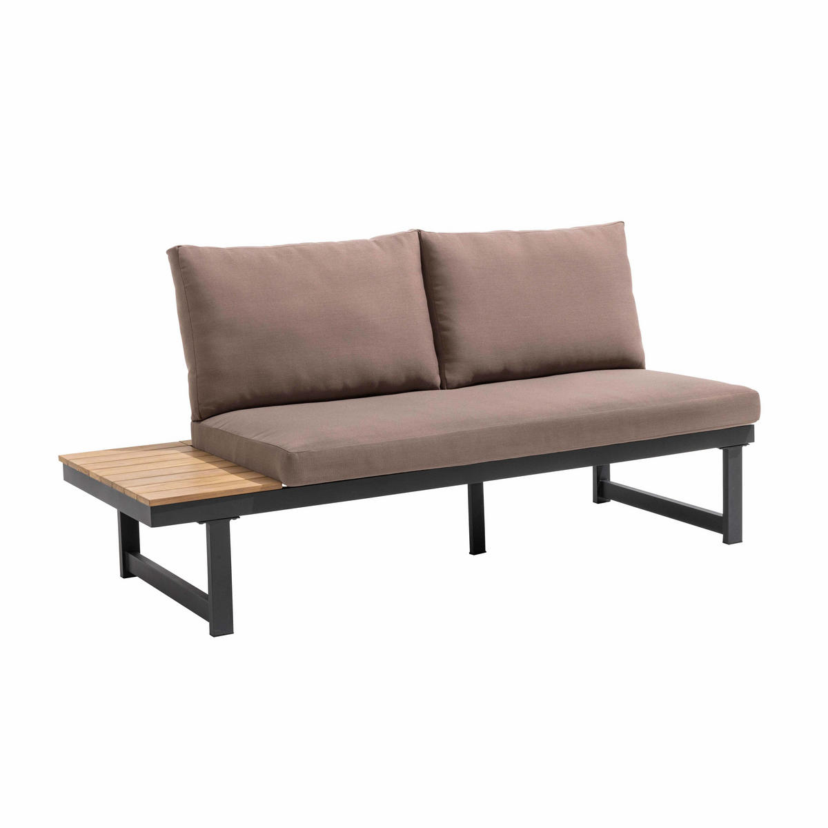 GARTEN-LOUNGEGARNITUR 6-Sitzer, Taupe - Taupe, Holz - Oviala