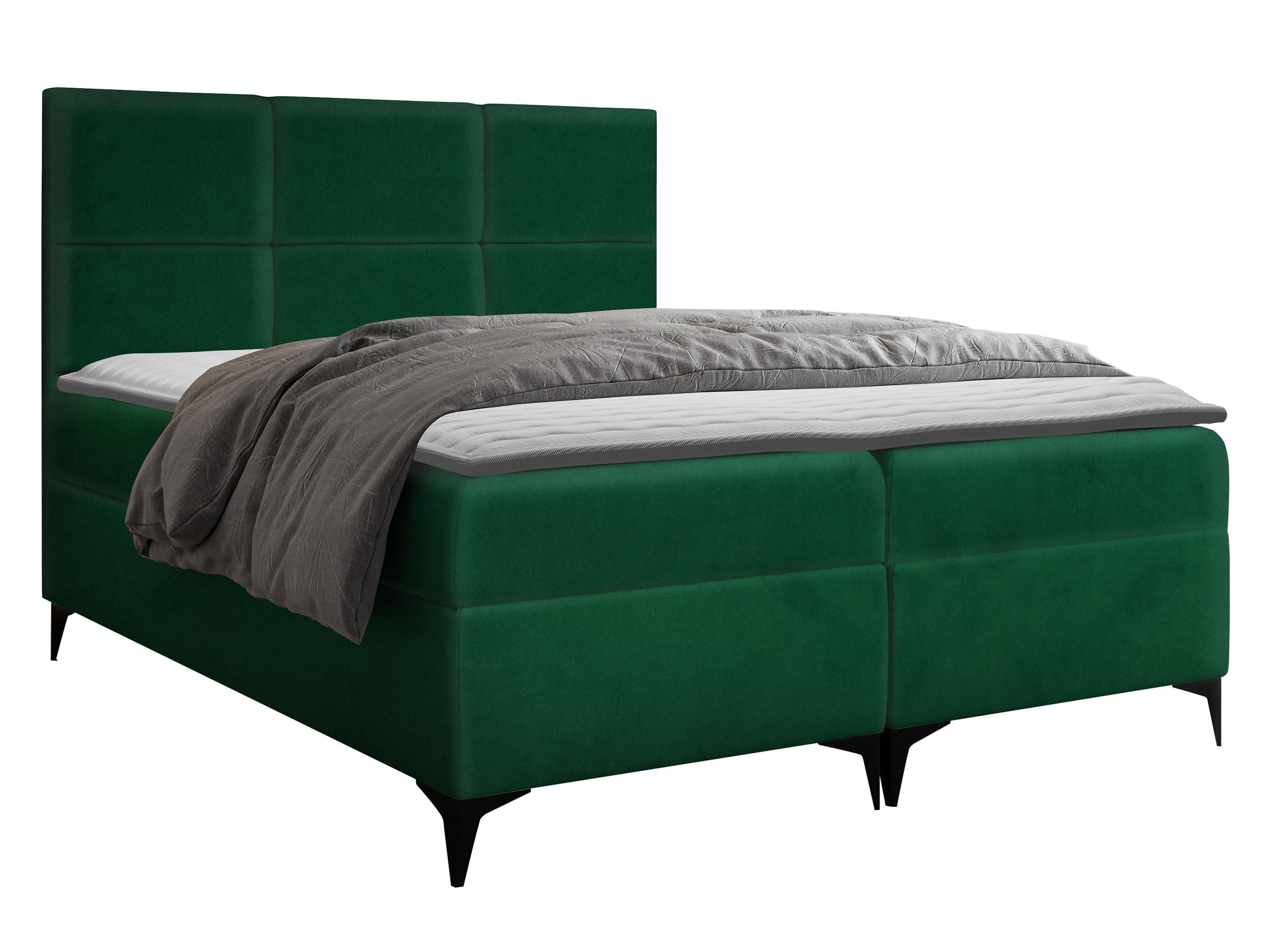 BOXBETT Fava - Grün, Holz/Textil (180/200cm) - MIRJAN24