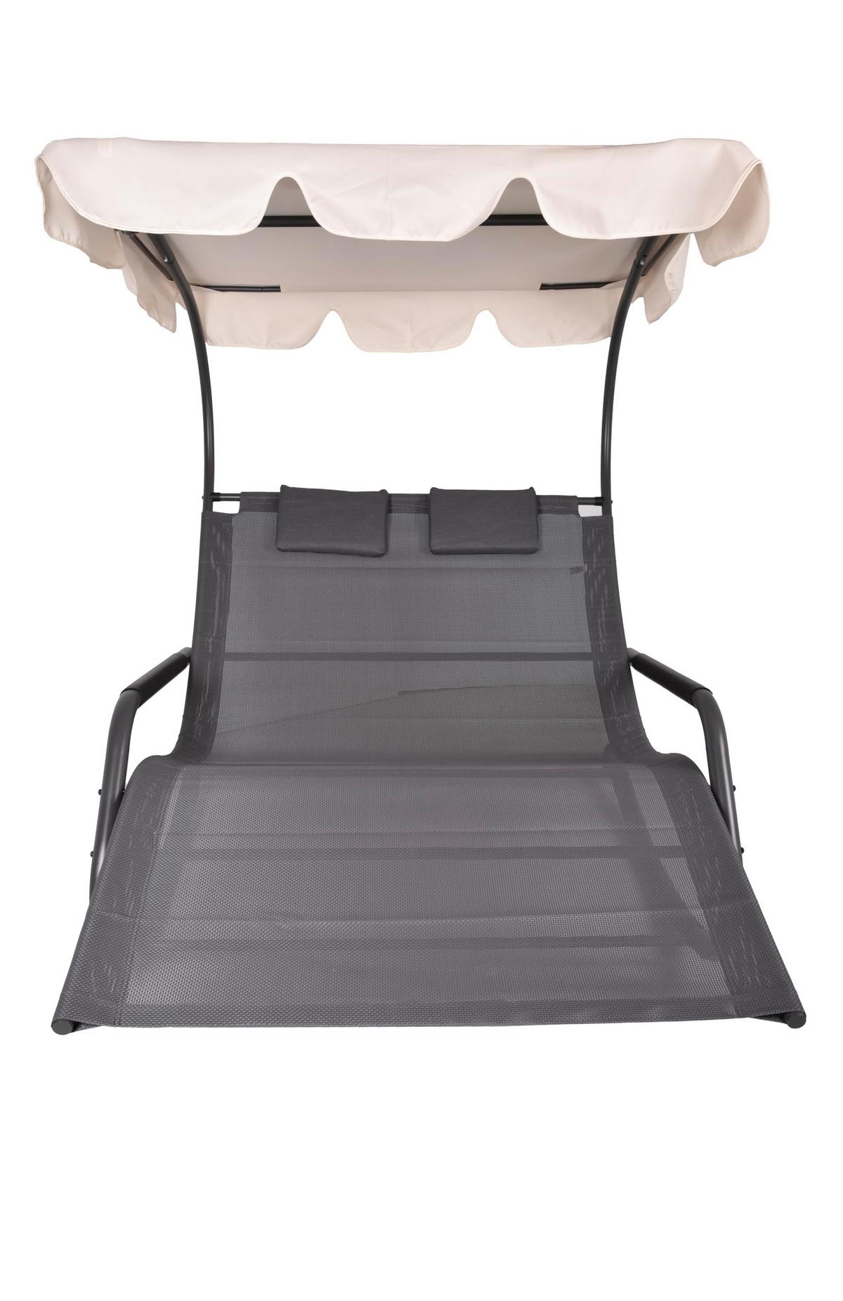 DOPPEL-SCHAUKELLIEGE Amina Anthrazit - Anthrazit, Kunststoff (138/160/200cm) - DELUKE