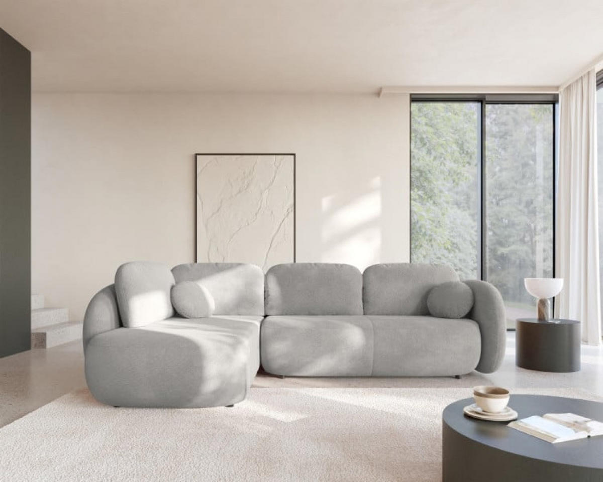 ECKSOFA Grau OLIVIO II Ausziehbar Links - Grau, Textil (289/190cm) - Sepro Meble
