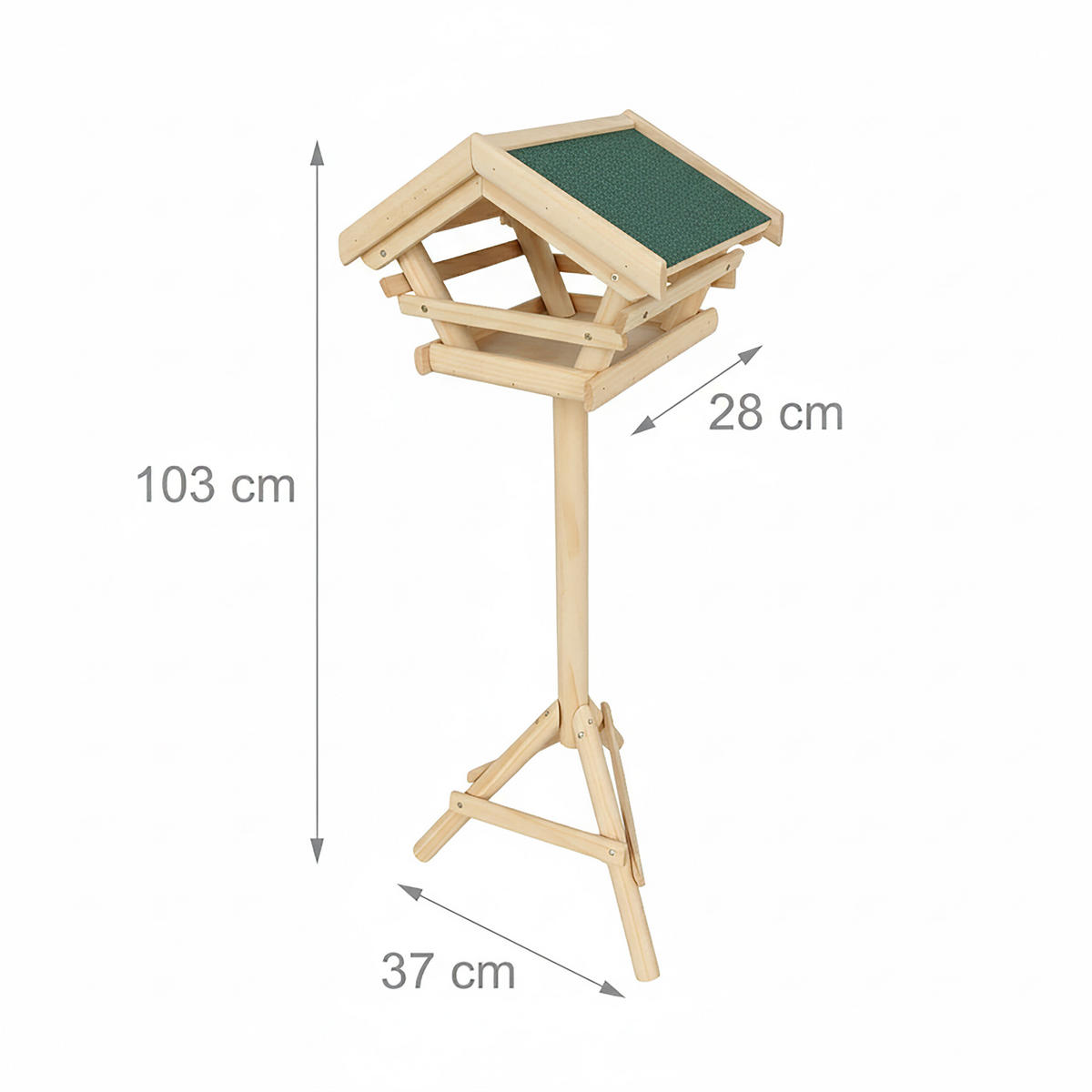VOGELFUTTERHAUS - Hellbraun, Holz (37/103/28cm) - Relaxdays