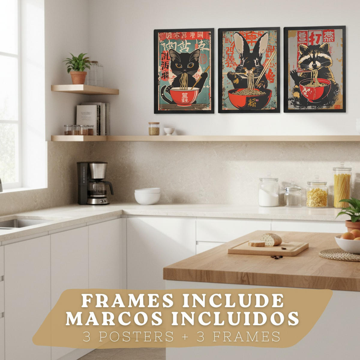 PLAKAT Sada 3 Sada ramen po 3 A3 Černý rám - černá, papír (29.7/1/42cm) - Nacnic