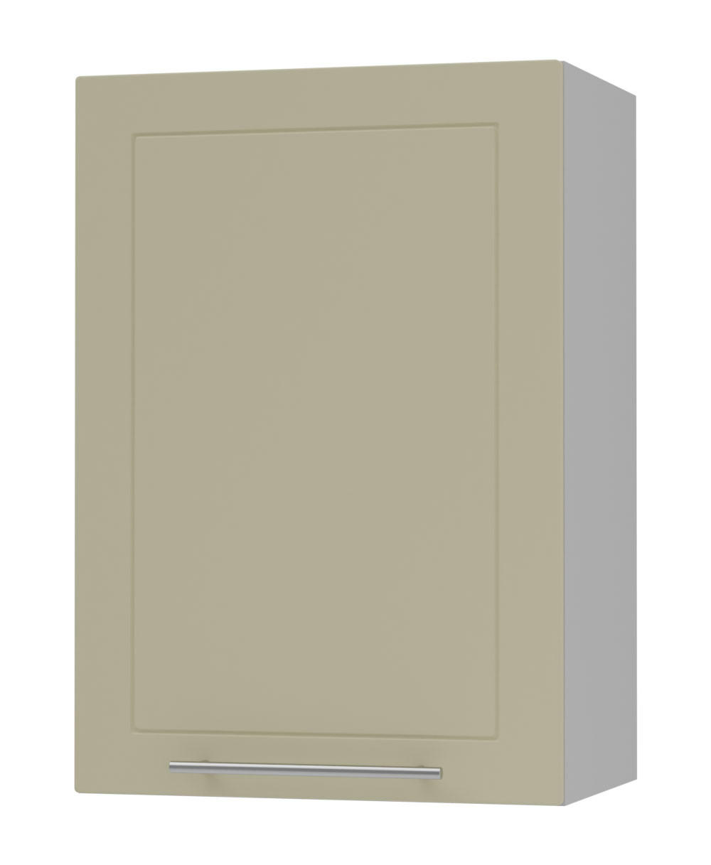 KÜCHENHÄNGESCHRANK Kvantum W2/50 Vanille Matt / Grau Matt 50 / 32,5 / 72cm - Creme/Grau, Holz/Holzwerkstoff (50/72/32.5cm) - Feldmann-Wohnen