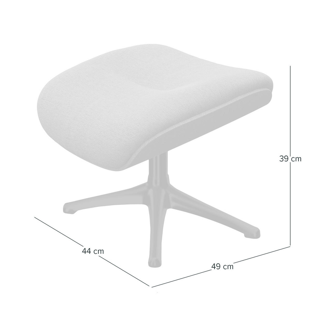 POLSTERHOCKER - Beige/Schwarz, Textil/Metall (44/39/49cm) - home24