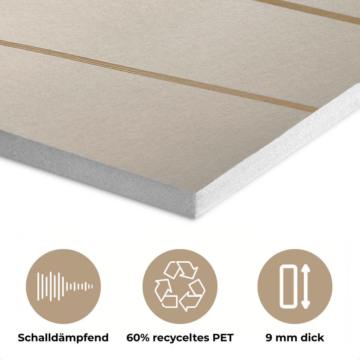 AKUSTIKPANEEL Sonnenlicht - Löwenzahn - Botanisch - Blumen 60x80 cm - Creme, Textil (60/0.9/80cm) - MuchoWow