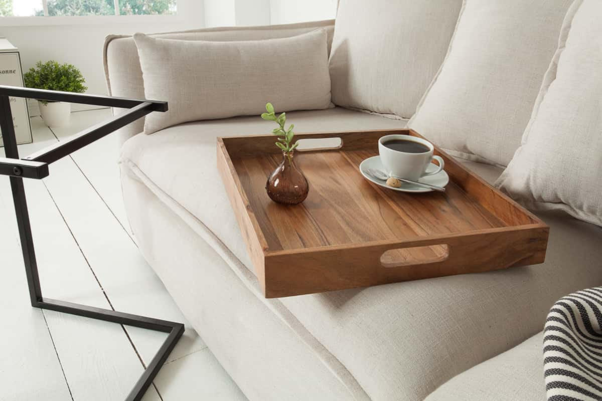 TABLETT CIANO Akazie Natur 40cm - Braun, Holz (40/6/40cm) - riess-ambiente