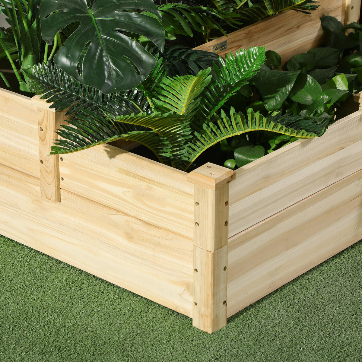 HOCHBEET, Tanne, Naturholz - Naturfarben, Holz (88/36/108cm) - Outsunny