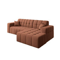 ECKSOFA L-förmiges Nimes Velours Stoff Kupfer Rechts - Kupferfarben, Holz/Kunststoff (265/168cm) - Kaiser Möbel