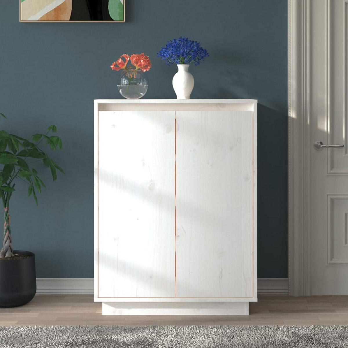 SCHUHSCHRANK Castrop 60/35/80 cm - Weiß, Holzwerkstoff (60/80/35cm) - Nettlife