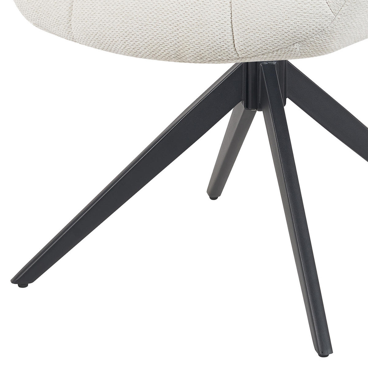 DREHSTUHL Mika-Mila - Creme/Schwarz, Textil/Metall (65/81/66cm) - DUBI Möbel