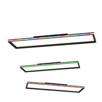 LED DECKENLEUCHTE Schwarz 100 cm - Schwarz, Metall (100/25/6cm)