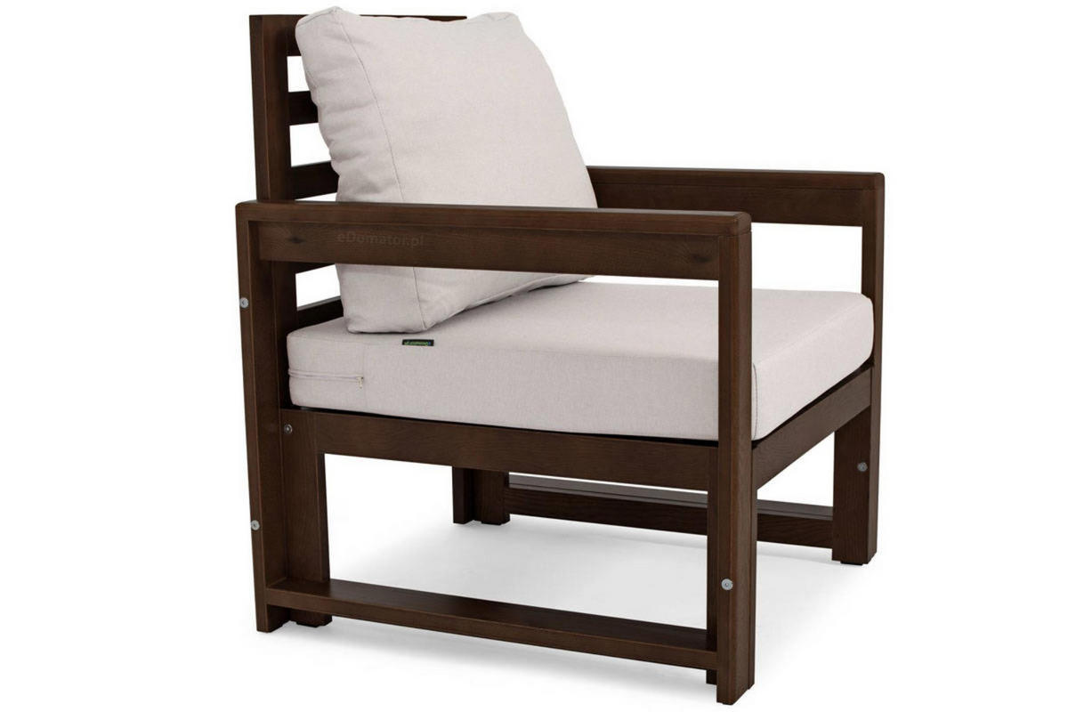 GARTENSESSEL Malta Hellbraun, mit dunkelbraunen Beinen - Grau, Holzwerkstoff (69/82/68cm) - Bettso