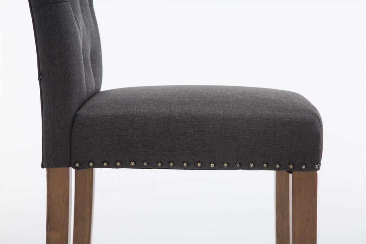BARHOCKER Stoff dunkelgrau - Dunkelgrau/Naturfarben, Holz/Textil (42/113/57cm) - CLP