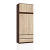 KLEIDERSCHRANK Wengefarben, Sonoma Eiche 90x51x234 cm - Wengefarben/Sonoma Eiche, Holzwerkstoff (90/234/51cm) - Akord