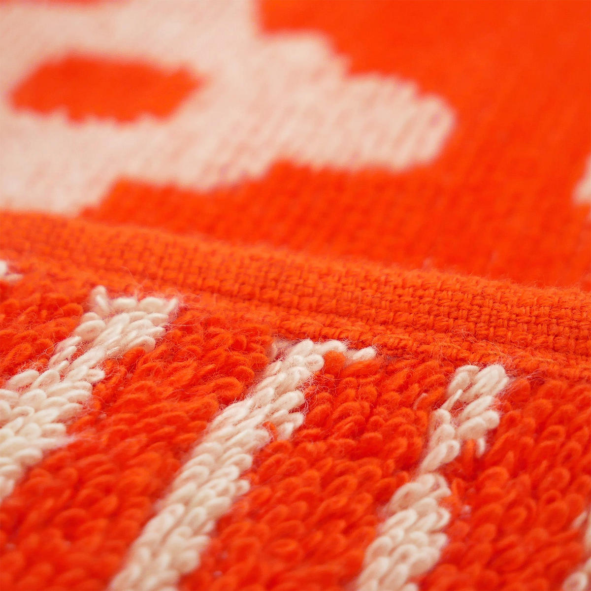 STRANDTUCH Frottee Velours Jacquard Orange 90x170 400g/m² - Oranza - Orange, Textil (90/170cm) - LE COMPTOIR DE LA PLAGE