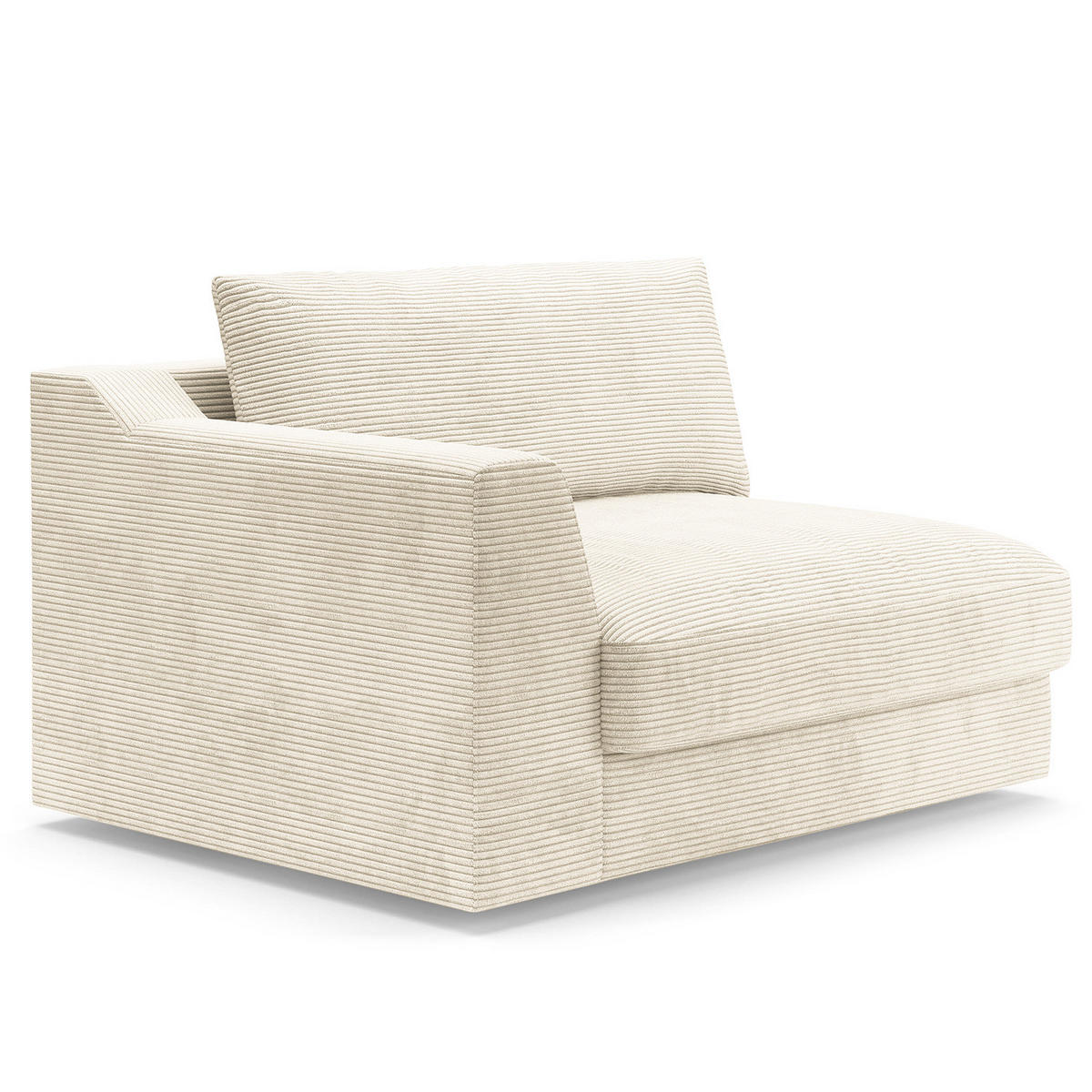 BIG-SOFA - Weiß, Kunststoff/Textil (274/90/112cm) - home24