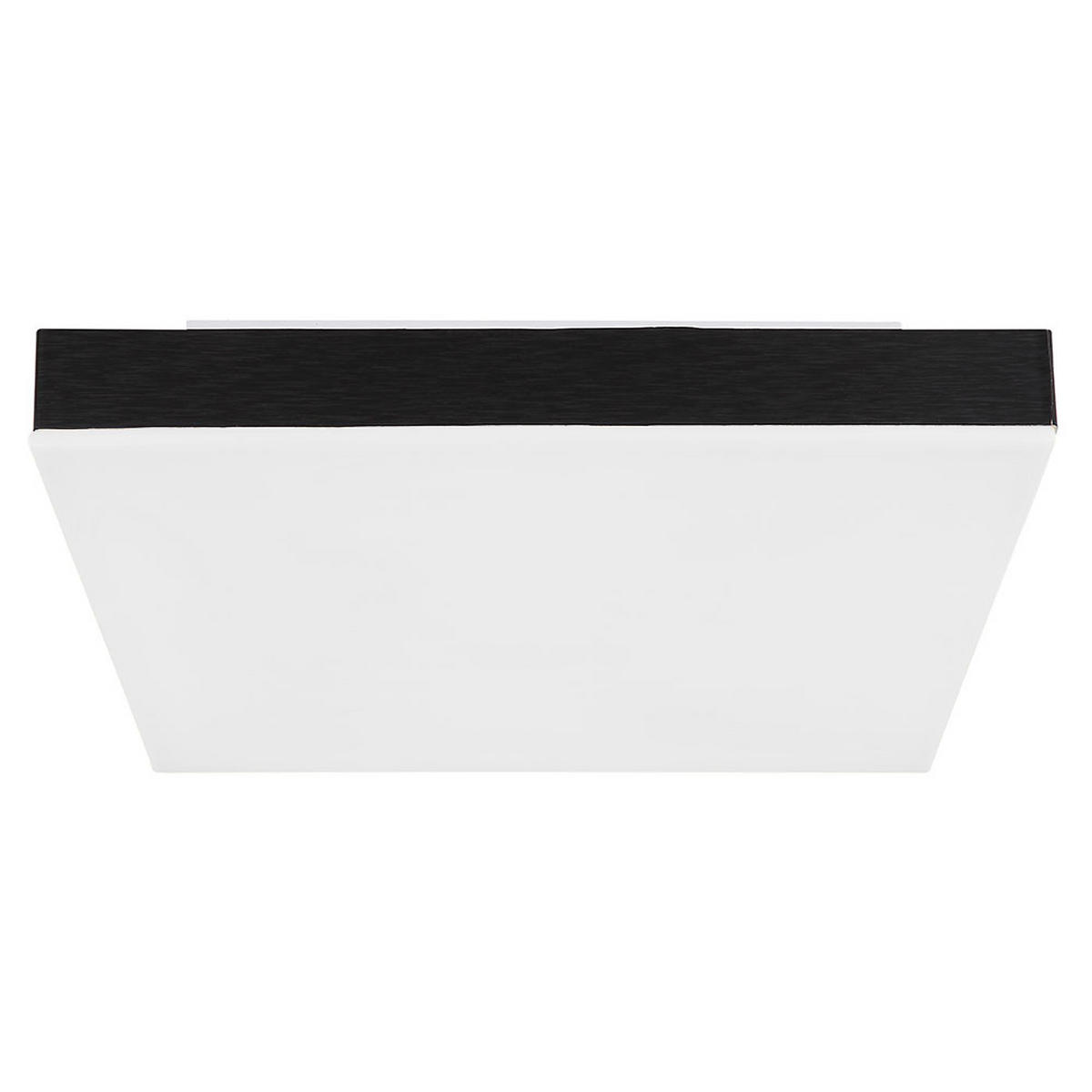 LED DECKENLEUCHTE Doro Metall Schwarz Weiß - Schwarz, Metall (30/30/6.5cm) - Globo Lighting