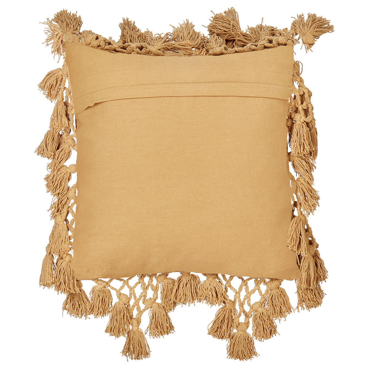 Dekokissen 2er-Set Sandbeige 45/45 cm Olearia - Sandfarben, Naturmaterialen (45/45cm) - Beliani