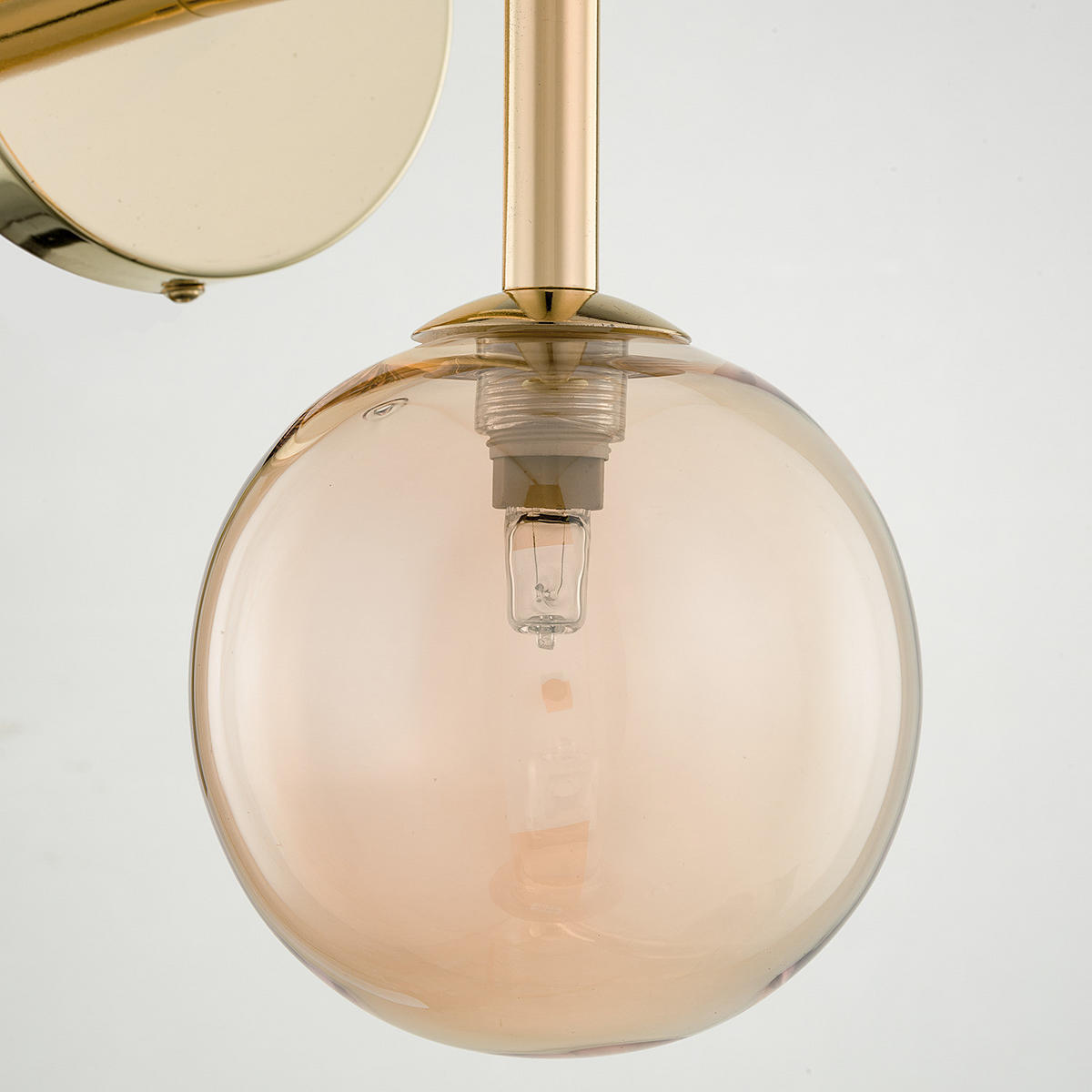 WANDLEUCHTE - Metall - Goldfarben, Glas (38/19/12cm) - home24