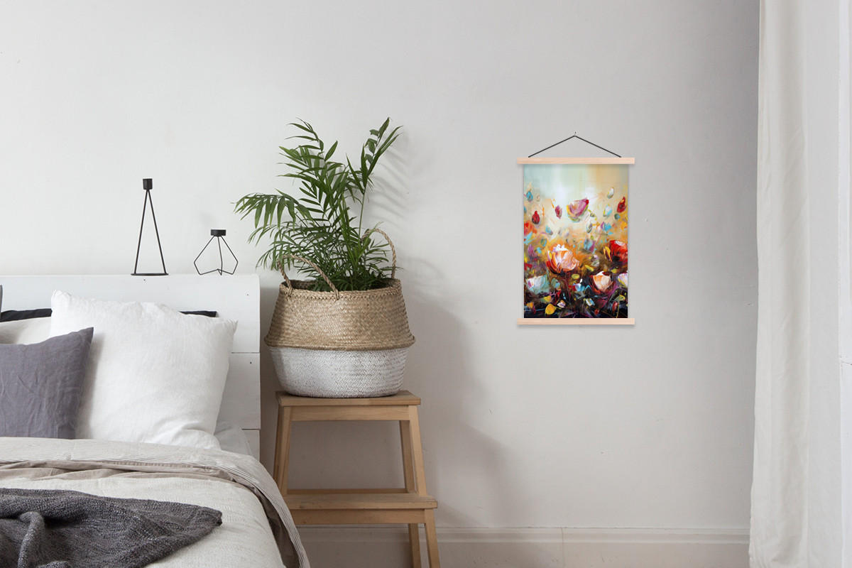 POSTER Blumen - Kunst - Natur - Ölgemälde 40x60 cm - Multicolor, Textil (40/60/0.15cm) - MuchoWow