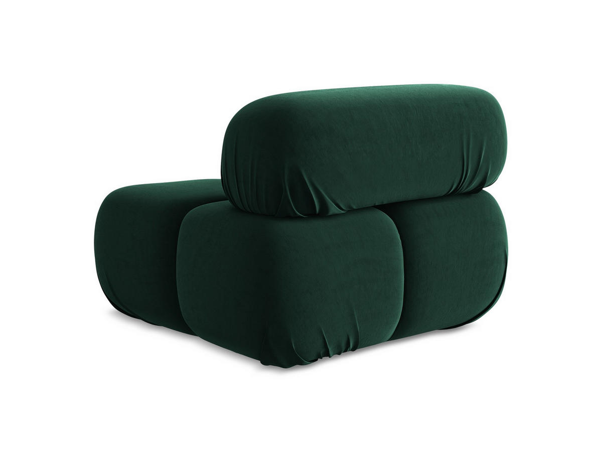 SESSEL Samt Stoff Grün - Blau/Dunkelgrün, Kunststoff/Textil (96/70/95cm) - Makamii