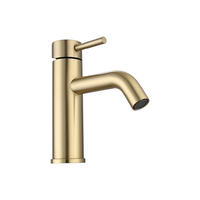 WASCHTISCHARMATUR - 16 cm x 4.9 cm - metall - goldfarben Salavan - Goldfarben, Metall (16/17.3/4.9cm) - Vente-Unique